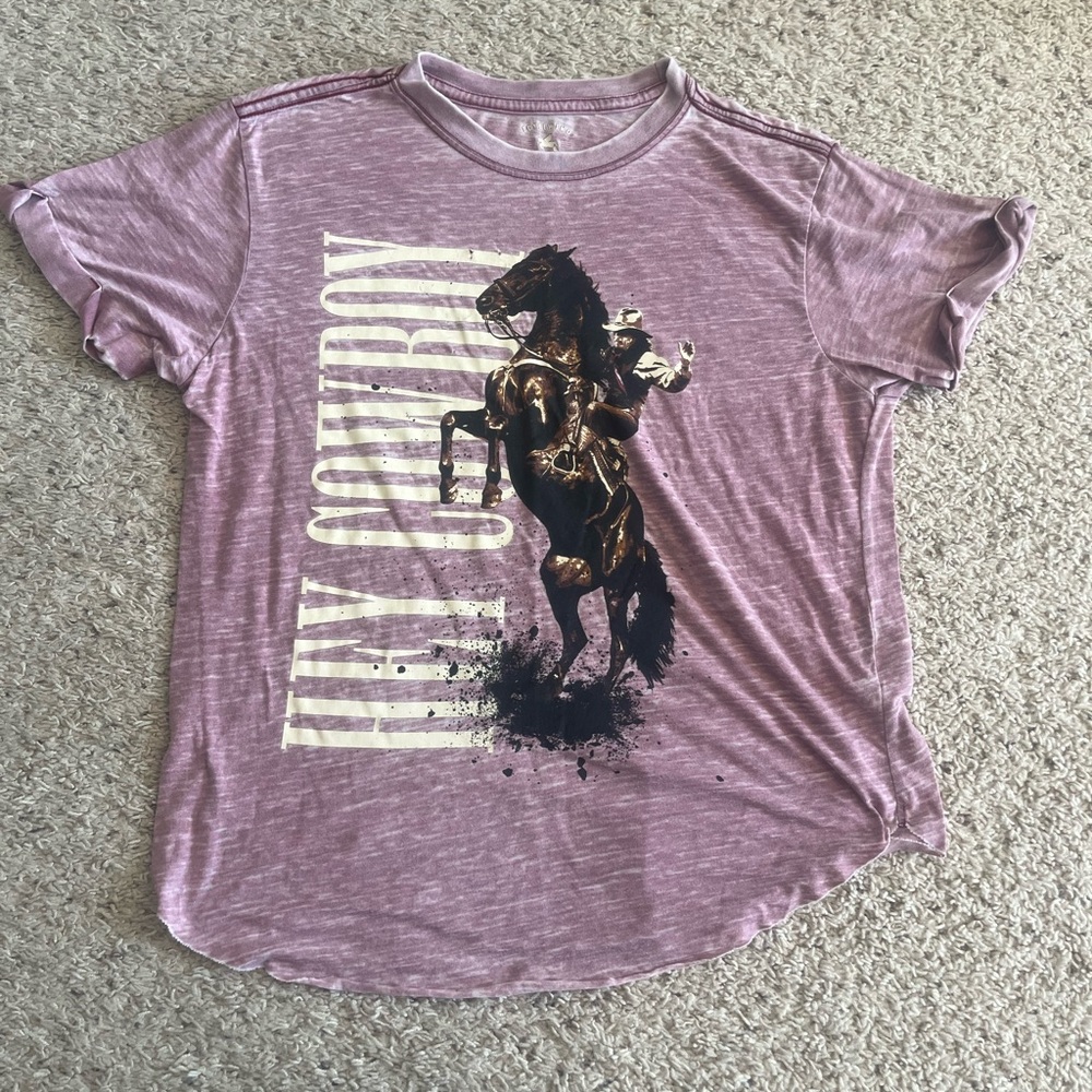 Idyllwind Mauve Cowboy Graphic Short Sleeve Tee
